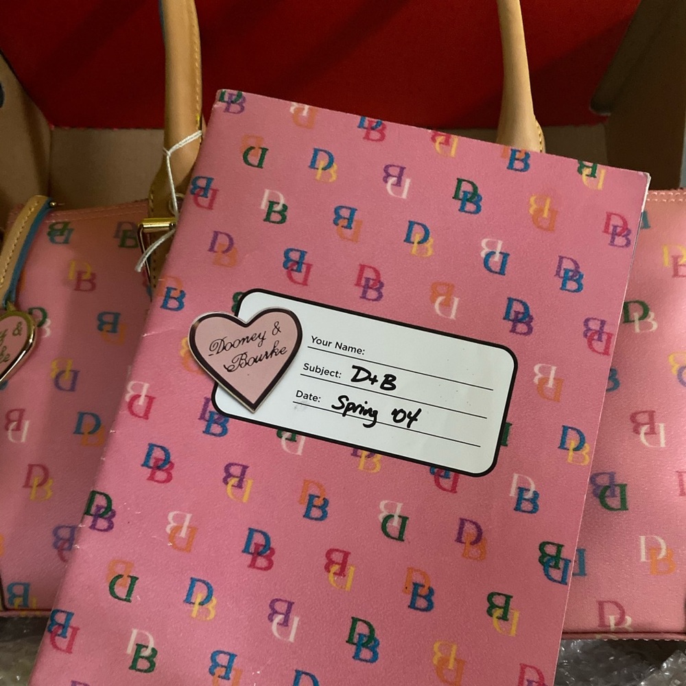 DOONEY & BOURKE RARE Y2K DOMED SATCHEL “IT GIRL 2000’s RAINBOW MONOGRAM BAG NWT! - Picture 13 of 15